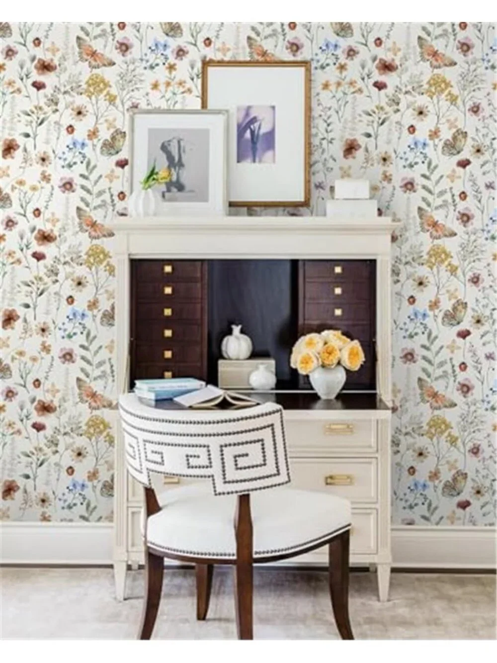Floral Wallpaper Peel and Stick Wallpaper Boho Multicolor Flower Wallpaper